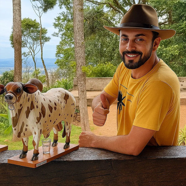 Bull Liquor Dispenser – Handmade Rustic Drink Server for Home Bar