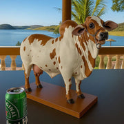 Bull Liquor Dispenser – Handmade Rustic Drink Server for Home Bar